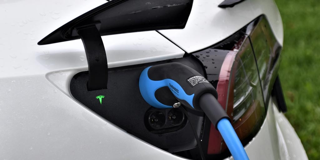 an electric car being charged